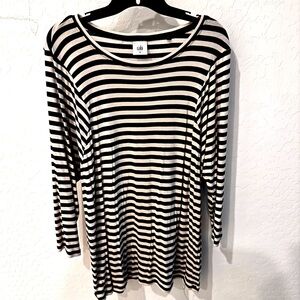 Black white striped Cabi blouse